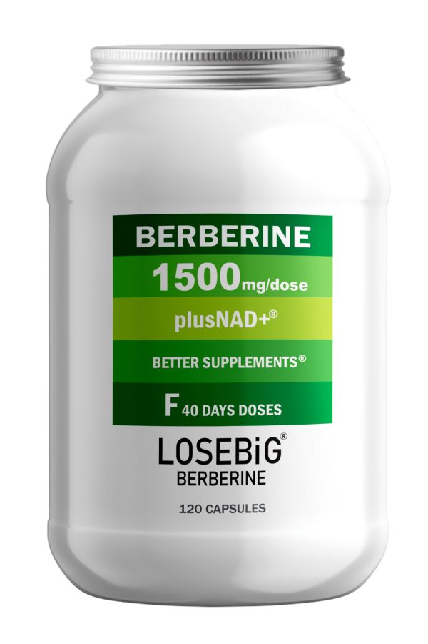 Losebig capsBerberine bottle mockup