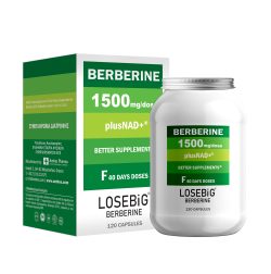 BERBERINE LOSEBIG 1500mg 120Caps - Ενεργοποίηση μεταβολισμού - Ρύθμιση Σακχάρου - Μείωση Γλυκόζης - Μείωση Χοληστερόλης & Τριγλυκερδίων